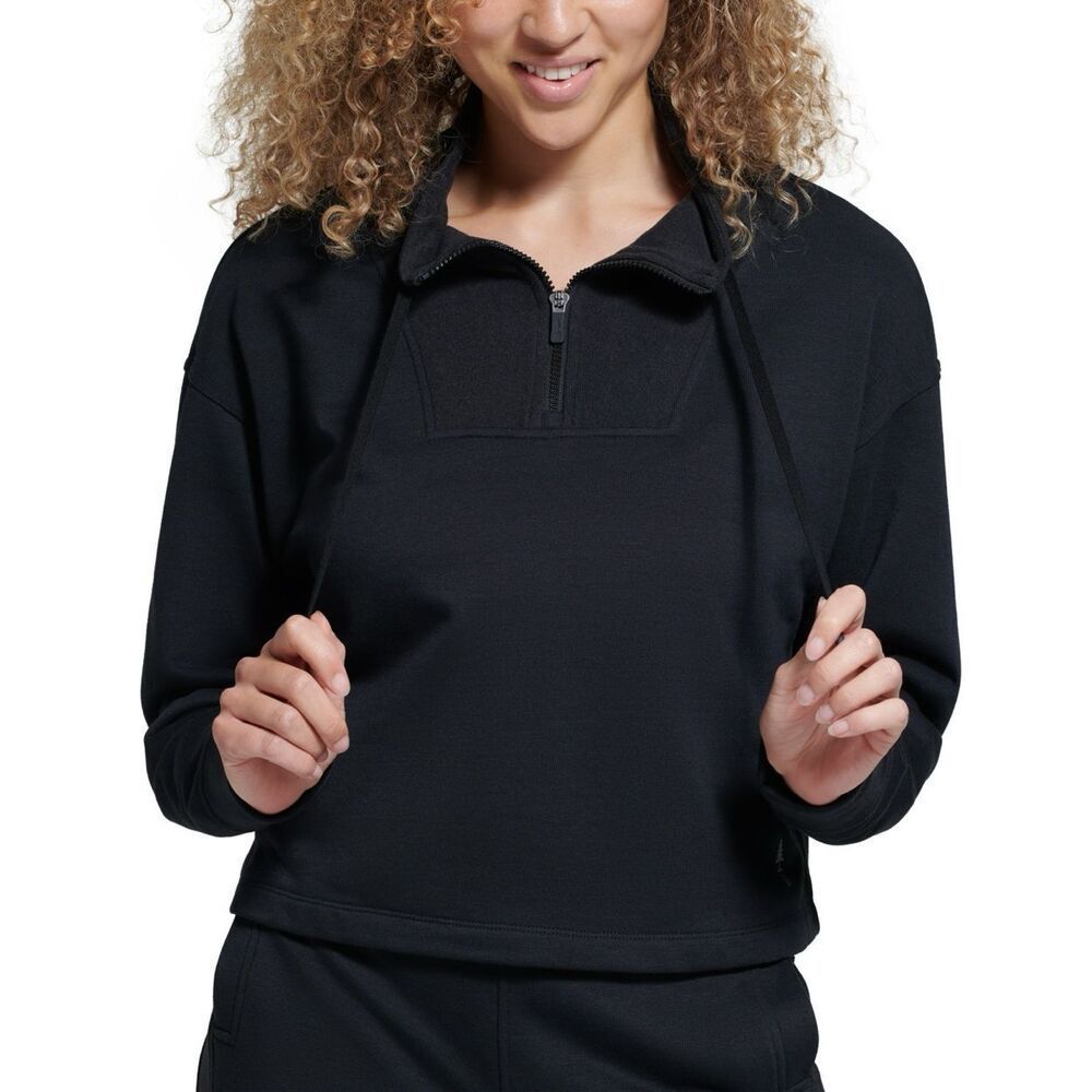 Bass Outdoor Women's Batona French Terry Half-Zip Sweatshirt - Black Size XL